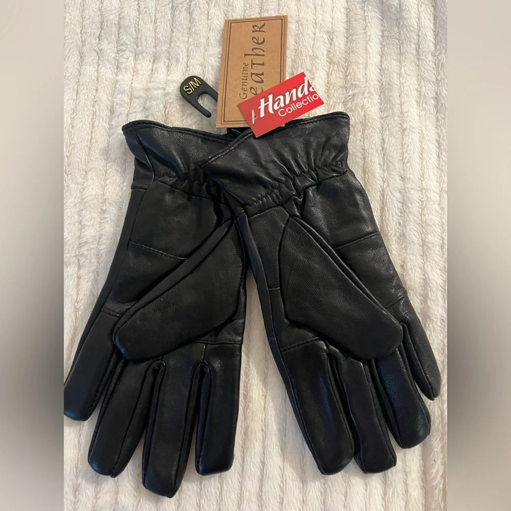 Women's Elegant Black Genuine Leather Gloves